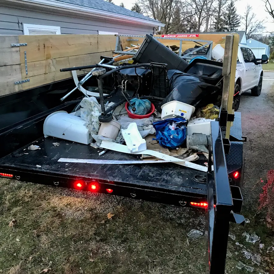 Roll-off dumpster delivered to a residential driveway in Cleveland